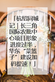 杭绍同城记｜长三角国际农批中心项目形象进度过半，华东“菜篮子”建设加码提速！