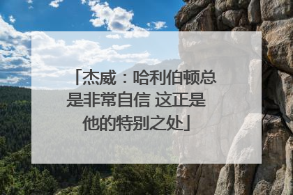 杰威：哈利伯顿总是非常自信 这正是他的特别之处
