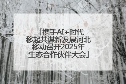 携手AI+时代 移起共谋新发展河北移动召开2025年生态合作伙伴大会