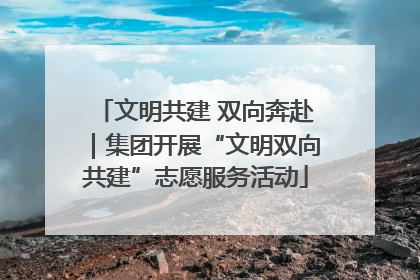 文明共建 双向奔赴｜集团开展“文明双向共建”志愿服务活动