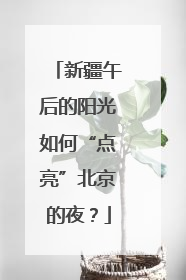 新疆午后的阳光如何“点亮”北京的夜？