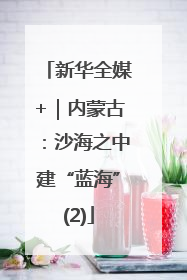 新华全媒+｜内蒙古：沙海之中建“蓝海”(2)