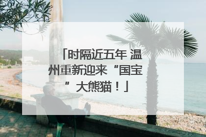 时隔近五年 温州重新迎来“国宝”大熊猫！