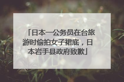 日本一公务员在台旅游时偷拍女子裙底，日本岩手县政府致歉