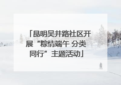 昆明吴井路社区开展“粽情端午 分类同行”主题活动