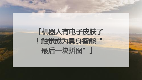 机器人有电子皮肤了！触觉或为具身智能“最后一块拼图”
