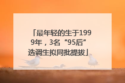 最年轻的生于1999年，3名“95后”选调生拟同批提拔