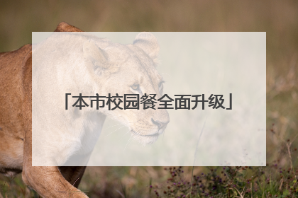 本市校园餐全面升级