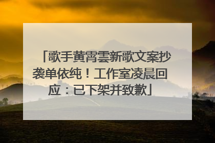 歌手黄霄雲新歌文案抄袭单依纯！工作室凌晨回应：已下架并致歉