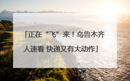 正在“飞”来！乌鲁木齐人速看 快递又有大动作