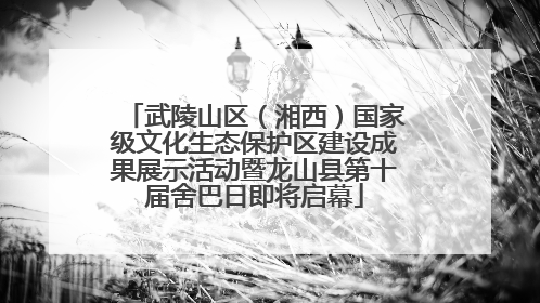 武陵山区（湘西）国家级文化生态保护区建设成果展示活动暨龙山县第十届舍巴日即将启幕