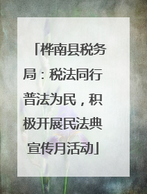 桦南县税务局：税法同行普法为民，积极开展民法典宣传月活动