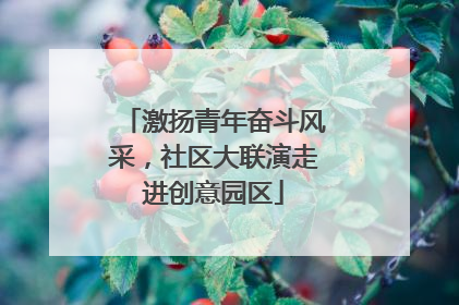 激扬青年奋斗风采，社区大联演走进创意园区