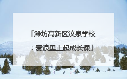 潍坊高新区汶泉学校：麦浪里上起成长课