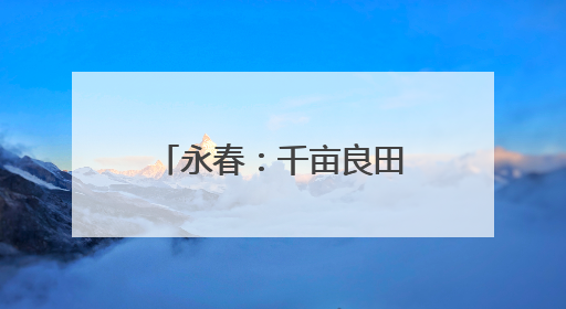永春：千亩良田筑根基 产业融合绘“丰”景