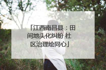江西南昌县：田间地头化纠纷 社区治理绘同心