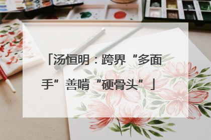 汤恒明：跨界“多面手”善啃“硬骨头”