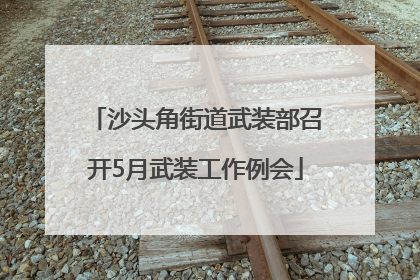 沙头角街道武装部召开5月武装工作例会