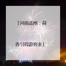 河南孟州：荷香引得游客来