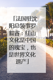 法国驻沈阳总领事罗毅睿：红山文化是中国的瑰宝，也是世界文化遗产