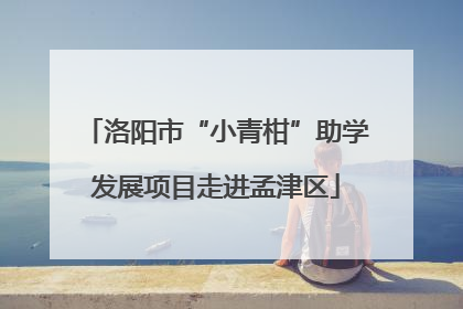 洛阳市“小青柑”助学发展项目走进孟津区