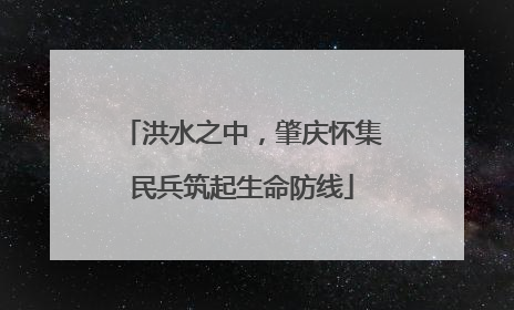 洪水之中，肇庆怀集民兵筑起生命防线
