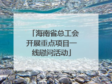 海南省总工会开展重点项目一线慰问活动