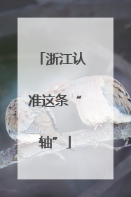 浙江认准这条“轴”