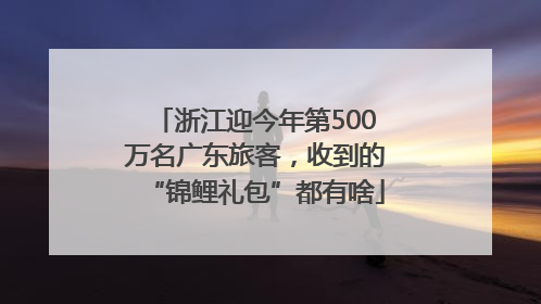 浙江迎今年第500万名广东旅客，收到的“锦鲤礼包”都有啥