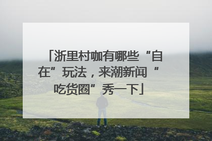 浙里村咖有哪些“自在”玩法，来潮新闻“吃货圈”秀一下