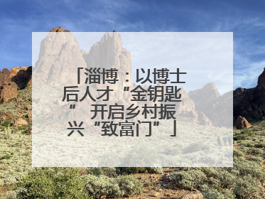 淄博：以博士后人才“金钥匙” 开启乡村振兴“致富门”
