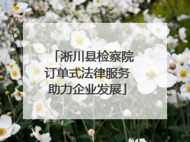 淅川县检察院订单式法律服务助力企业发展