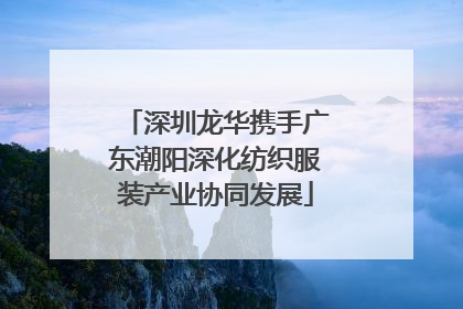 深圳龙华携手广东潮阳深化纺织服装产业协同发展
