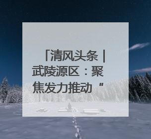 清风头条｜武陵源区：聚焦发力推动“三化”建设年行动