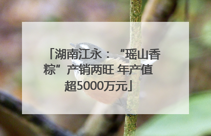 湖南江永：“瑶山香粽”产销两旺 年产值超5000万元