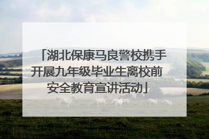 湖北保康马良警校携手开展九年级毕业生离校前安全教育宣讲活动
