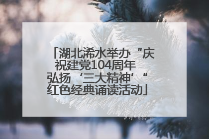 湖北浠水举办“庆祝建党104周年 弘扬‘三大精神’”红色经典诵读活动