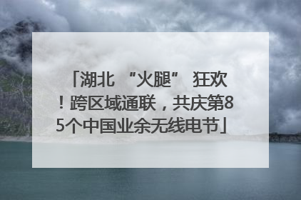 湖北 “火腿” 狂欢！跨区域通联，共庆第85个中国业余无线电节