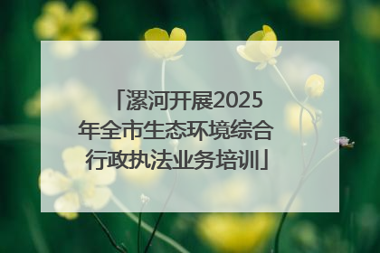 漯河开展2025年全市生态环境综合行政执法业务培训