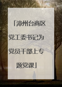 漳州台商区党工委书记为党员干部上专题党课