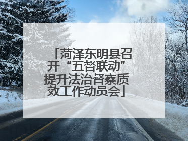 菏泽东明县召开“五督联动”提升法治督察质效工作动员会