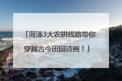 菏泽3大农耕线路带你穿越古今田园诗画！