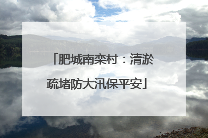 肥城南栾村：清淤疏堵防大汛保平安