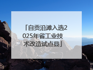 自贡沿滩入选2025年省工业技术改造试点县