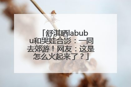 舒淇晒labubu和哭娃合影：一同去郊游！网友：这是怎么火起来了？