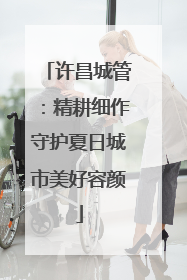 许昌城管：精耕细作守护夏日城市美好容颜