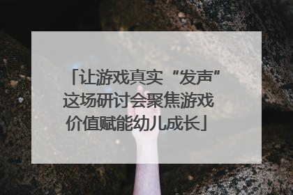 让游戏真实“发声” 这场研讨会聚焦游戏价值赋能幼儿成长