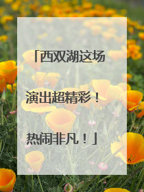 西双湖这场演出超精彩！热闹非凡！