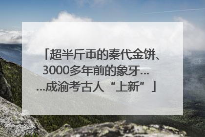超半斤重的秦代金饼、3000多年前的象牙……成渝考古人“上新”