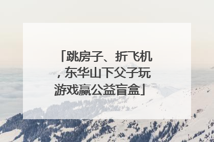 跳房子、折飞机，东华山下父子玩游戏赢公益盲盒